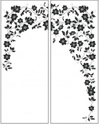 Пескоструйный рисунок Цветы 1288